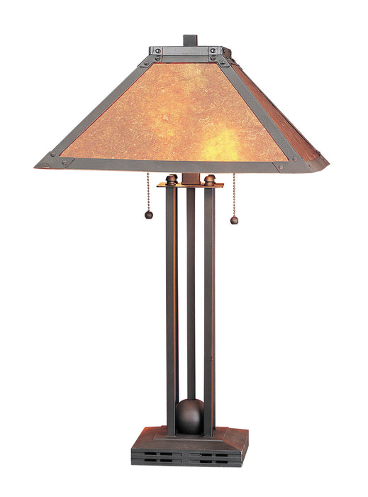 Cal Lighting BO-476 Two Light Table Lamp, Matte black
