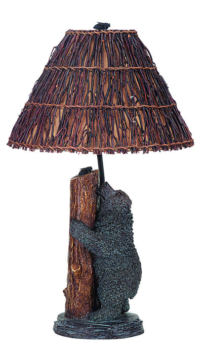 Cal Lighting BO-507 One Light Table Lamp, Brown