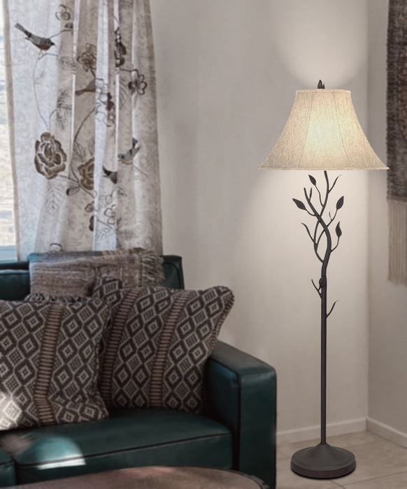 Cal Lighting BO-769 One Light Floor Lamp, Black