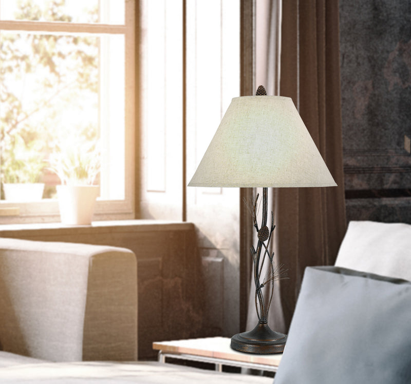 Cal Lighting BO-961TB One Light Table Lamp, Rust