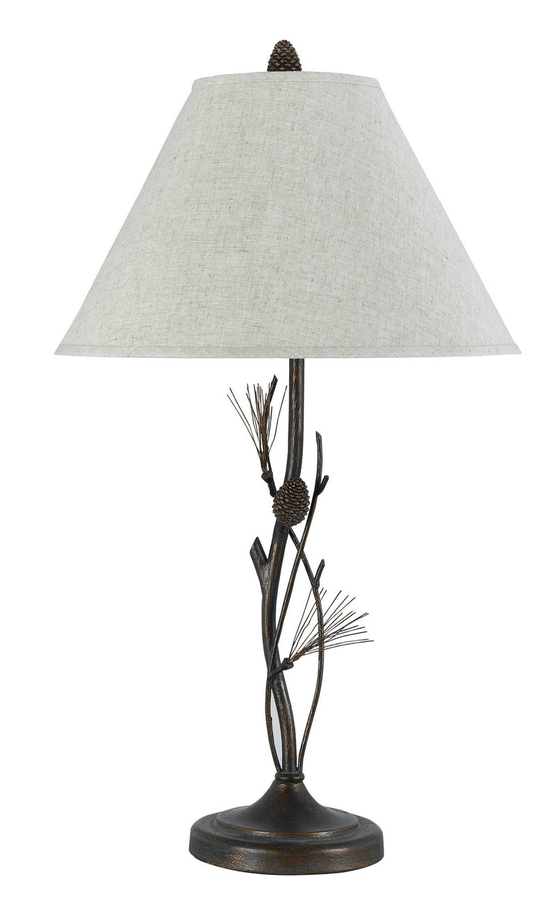 Cal Lighting BO-961TB One Light Table Lamp, Rust