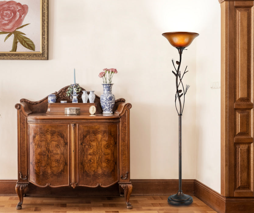Cal Lighting BO-961TR One Light Torchiere, Rust