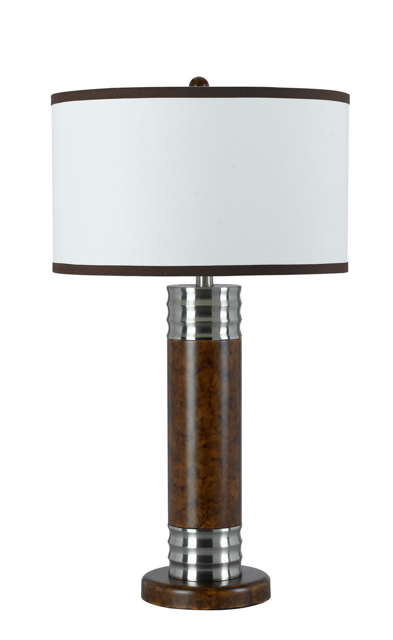 Cal Lighting BO-964TB One Light Table Lamp, Sable