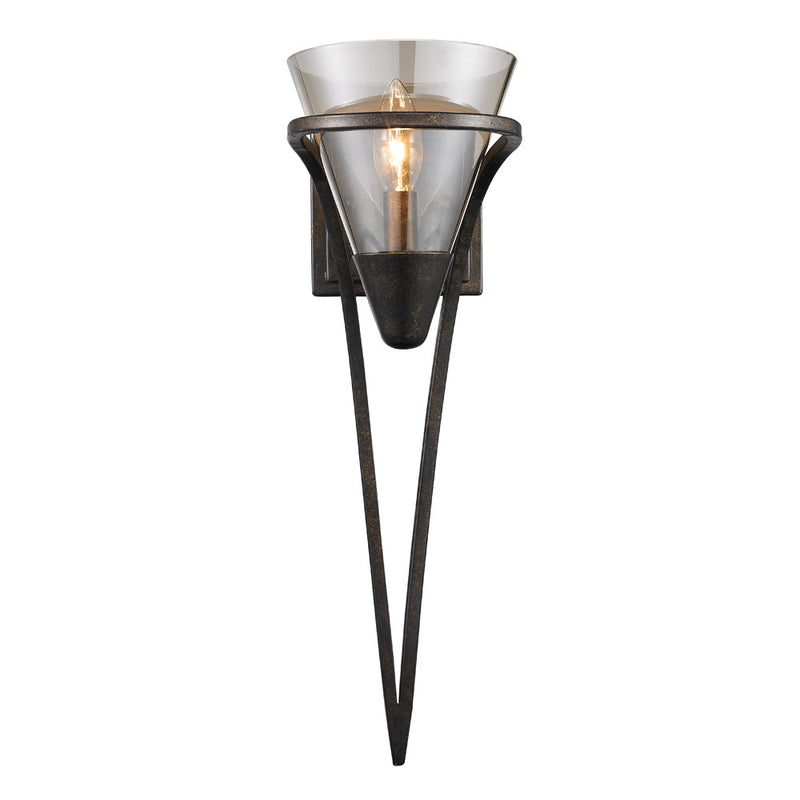 Golden 1648-1W BUS One Light Wall Sconce, Burnt Sienna