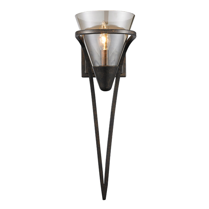 Golden 1648-1W BUS One Light Wall Sconce, Burnt Sienna