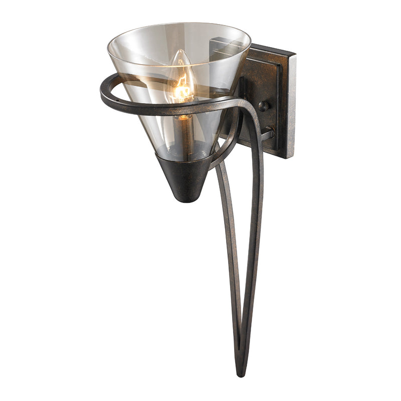 Golden 1648-1W BUS One Light Wall Sconce, Burnt Sienna