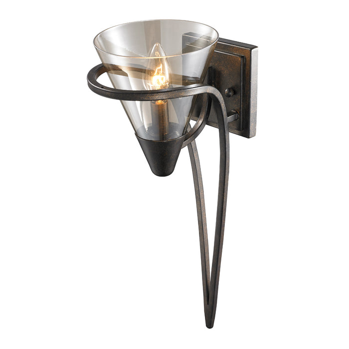 Golden 1648-1W BUS One Light Wall Sconce, Burnt Sienna