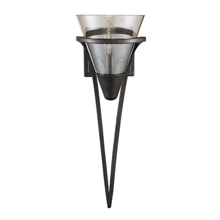 Golden 1648-1W BUS One Light Wall Sconce, Burnt Sienna