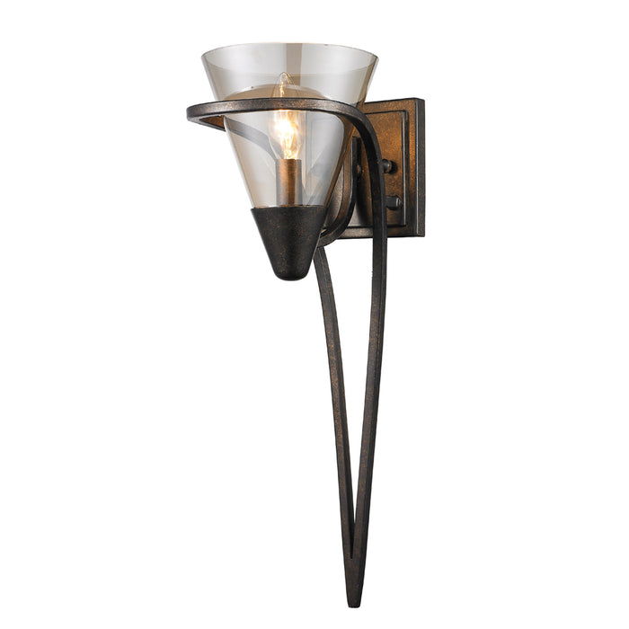 Golden 1648-1W BUS One Light Wall Sconce, Burnt Sienna
