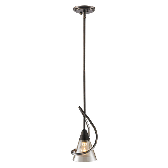 Golden 1648-M1L BUS One Light Mini Pendant, Burnt Sienna