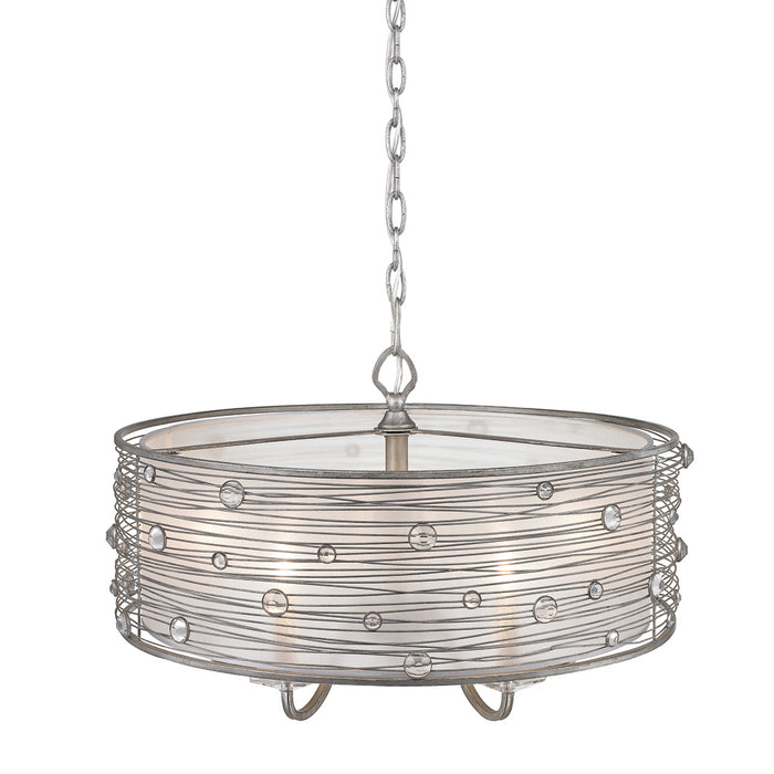Golden 1993-5 PS Five Light Chandelier, Peruvian Silver