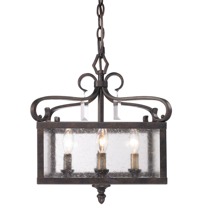 Golden 2049-SF FB Four Light Semi-Flush Mount, Fired Bronze