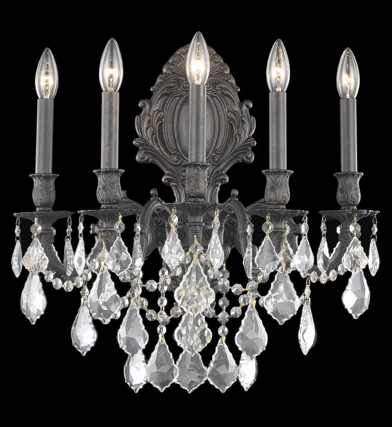 Elegant Lighting 9605W21DB/RC Five Light Wall Sconce, Dark Bronze