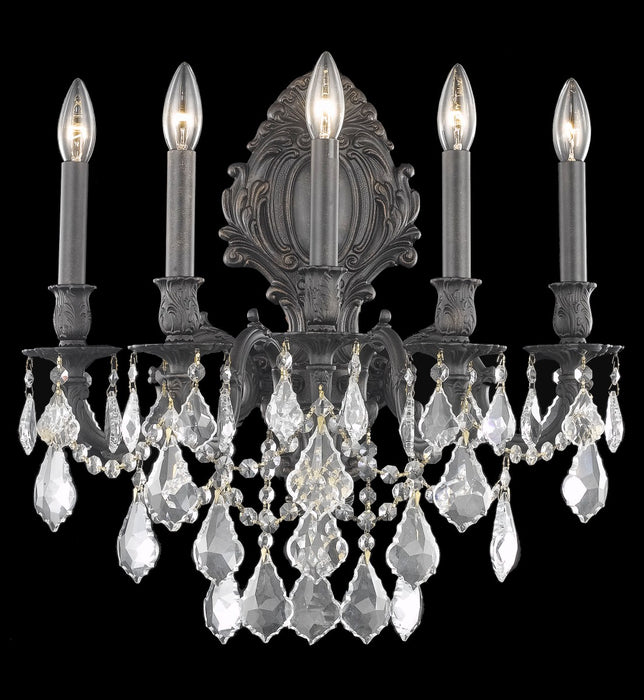 Elegant Lighting 9605W21DB/RC Five Light Wall Sconce, Dark Bronze
