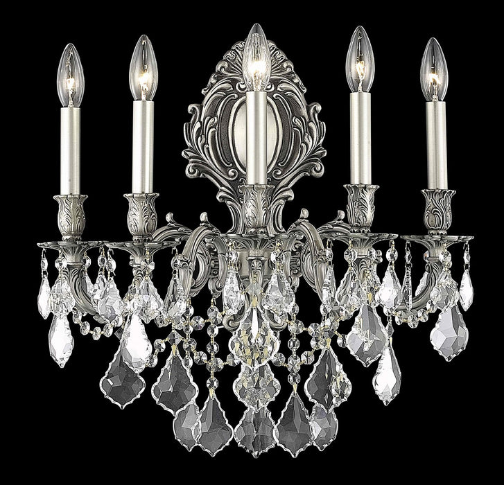 Elegant Lighting 9605W21PW/RC Five Light Wall Sconce, Pewter