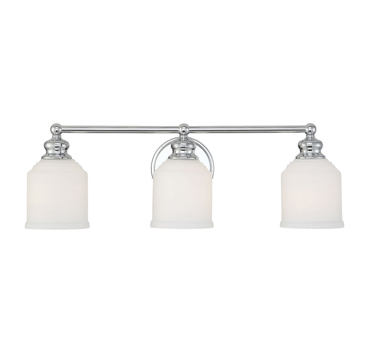 Savoy House 8-6836-3-11 Three Light Bath Bar, Polished Chrome