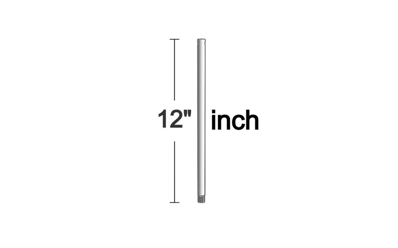 Visual Comfort Fan DR12PN Downrod, Polished Nickel