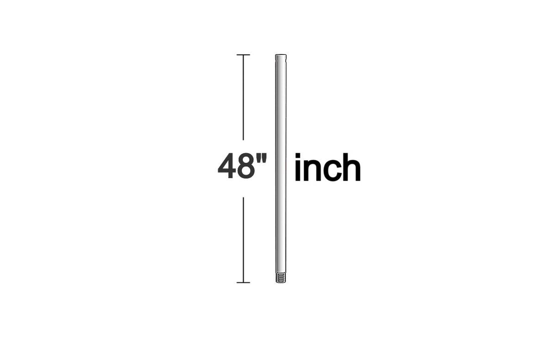 Visual Comfort Fan DR48PN Downrod, Polished Nickel