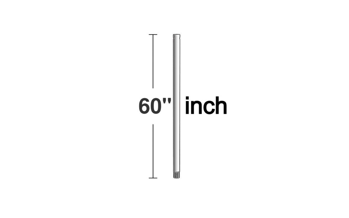 Visual Comfort Fan DR60PN Downrod, Polished Nickel