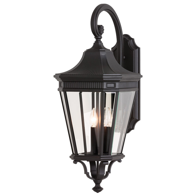 Generation Lighting OL5404BK Three Light Outdoor Fixture, Black