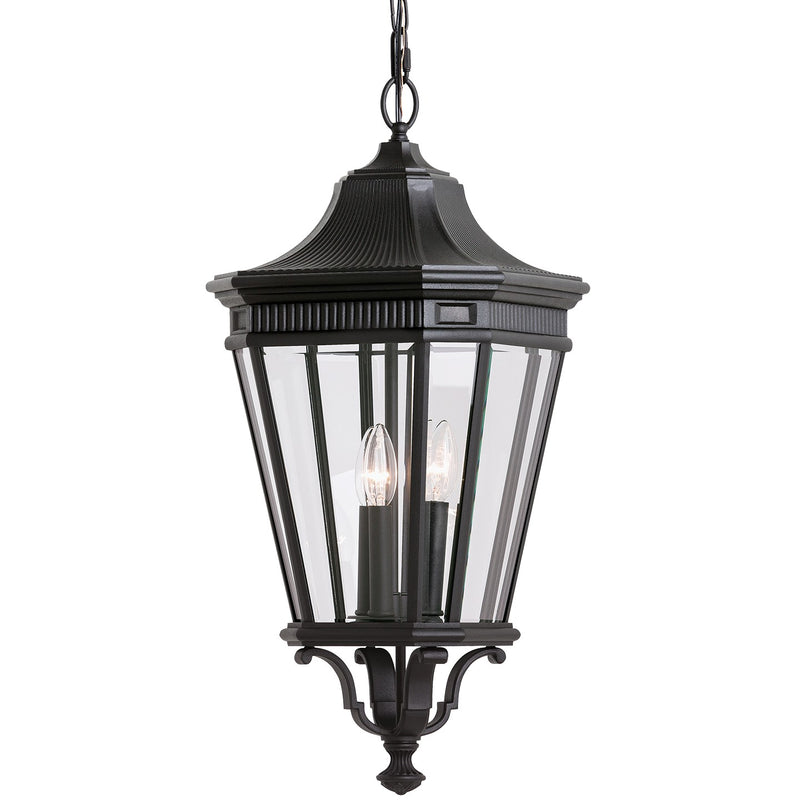 Generation Lighting OL5412BK Three Light Outdoor Fixture, Black