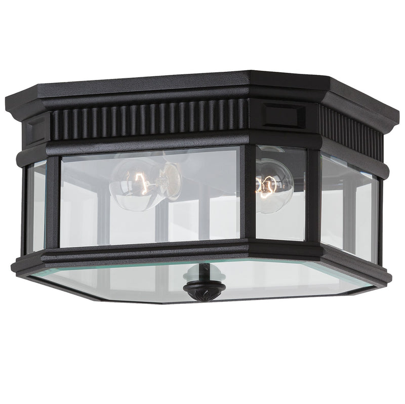 Generation Lighting OL5413BK Two Light Outdoor Fixture, Black