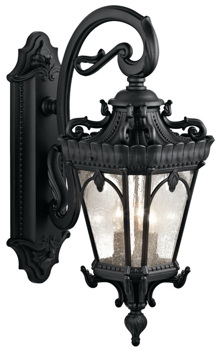 Kichler 9358BKT Three Light Outdoor Wall Mount, Textured Black