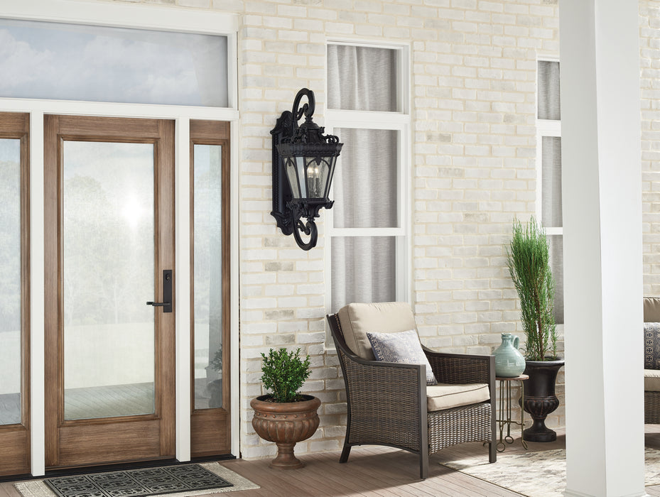 Kichler 9359BKT Four Light Outdoor Wall Mount, Textured Black