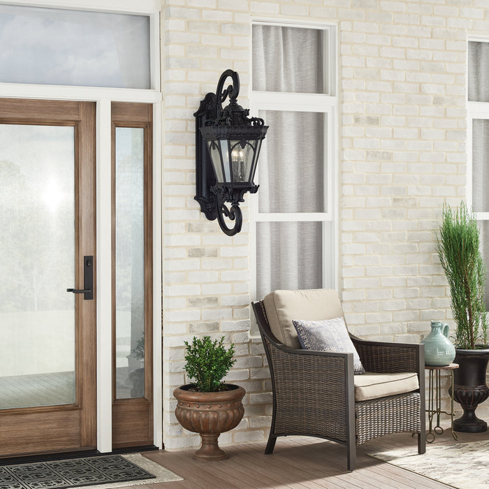 Kichler 9359BKT Four Light Outdoor Wall Mount, Textured Black