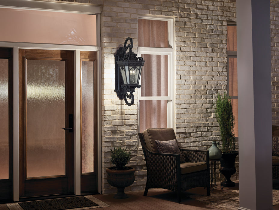 Kichler 9359BKT Four Light Outdoor Wall Mount, Textured Black