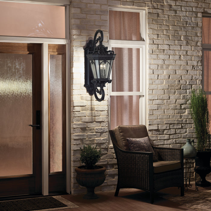 Kichler 9359BKT Four Light Outdoor Wall Mount, Textured Black
