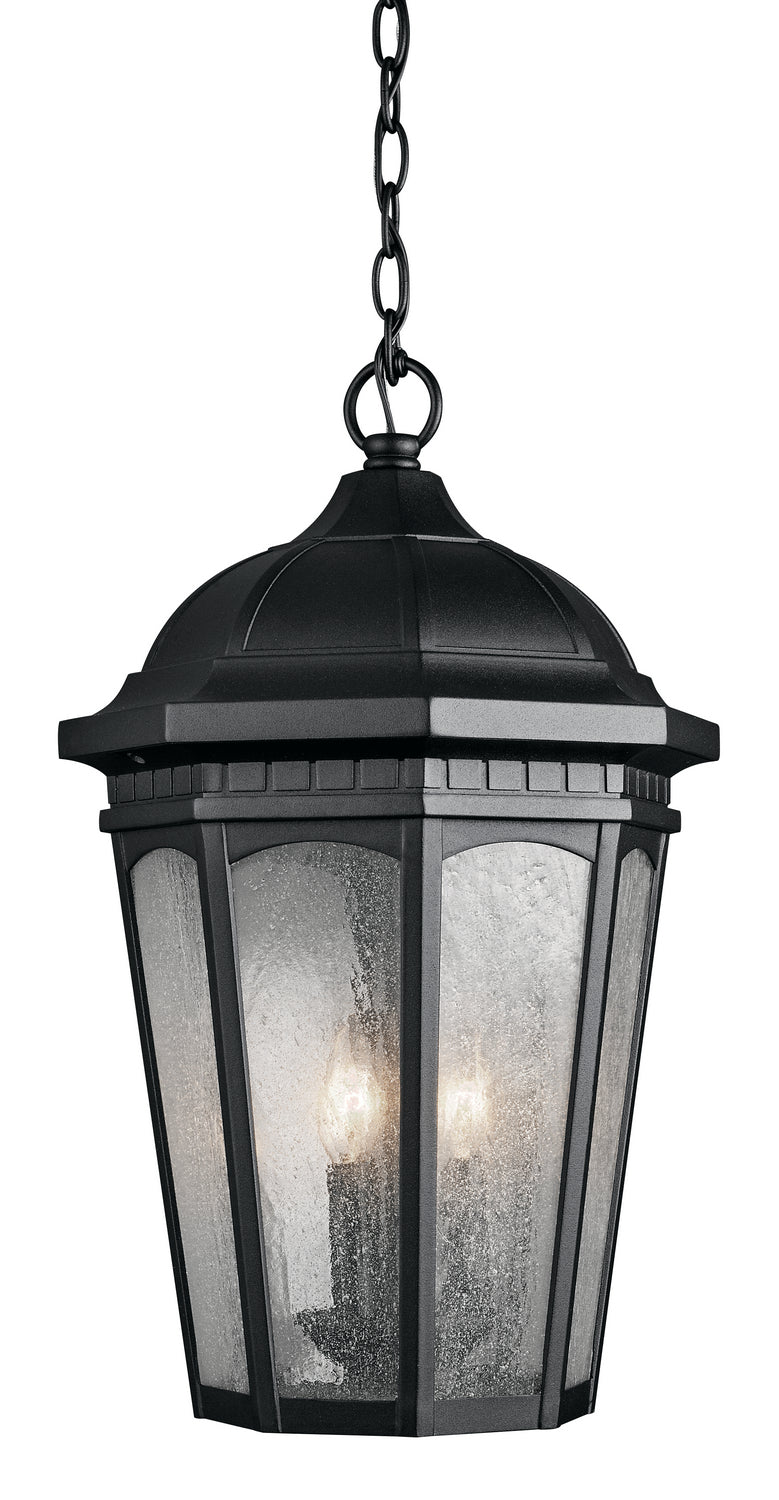 Kichler 9539BKT Three Light Outdoor Pendant, Textured Black