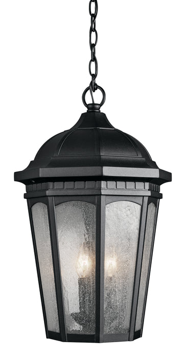Kichler 9539BKT Three Light Outdoor Pendant, Textured Black