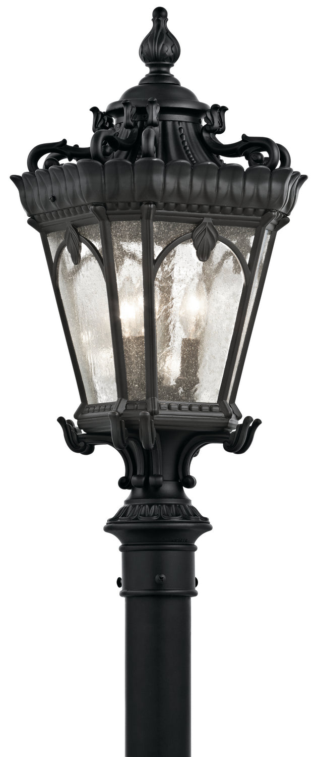 Kichler 9558BKT Three Light Outdoor Post Mount, Textured Black