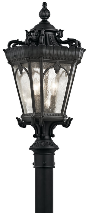 Kichler 9558BKT Three Light Outdoor Post Mount, Textured Black