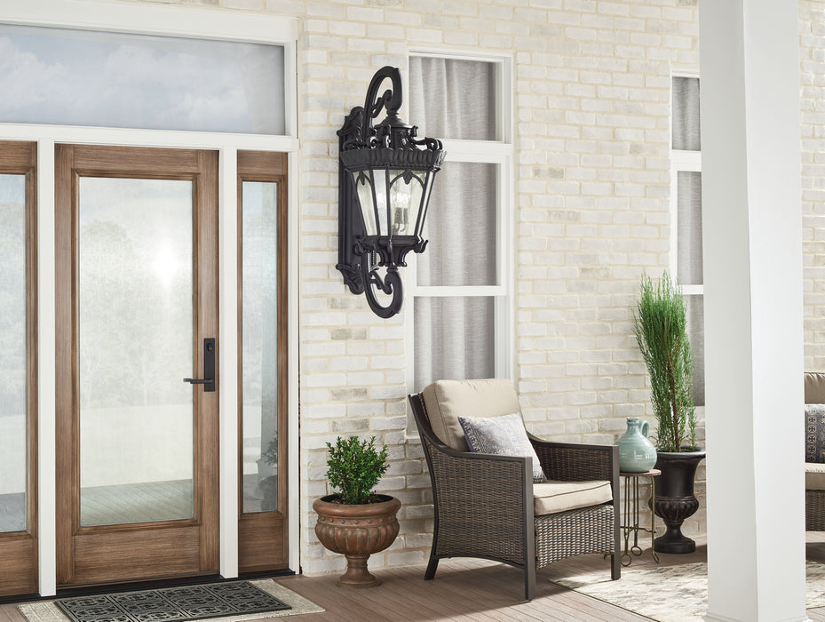 Kichler 9559BKT Four Light Outdoor Post Mount, Textured Black