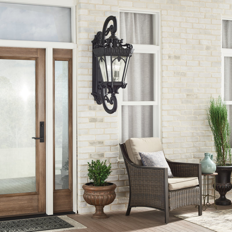 Kichler 9559BKT Four Light Outdoor Post Mount, Textured Black