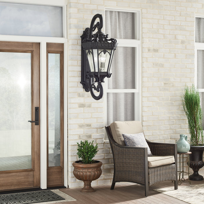 Kichler 9559BKT Four Light Outdoor Post Mount, Textured Black