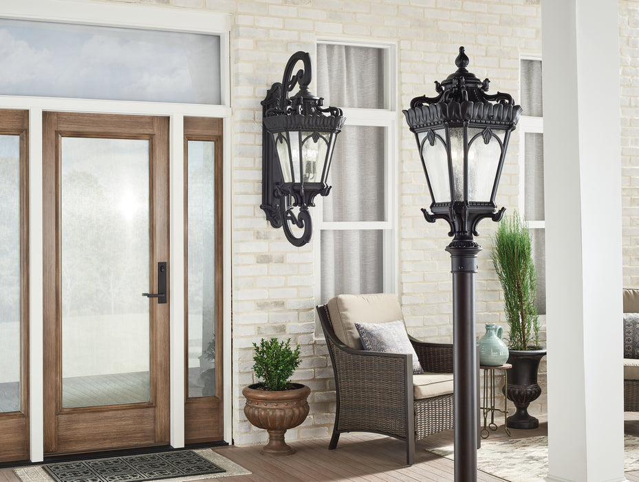Kichler 9559BKT Four Light Outdoor Post Mount, Textured Black