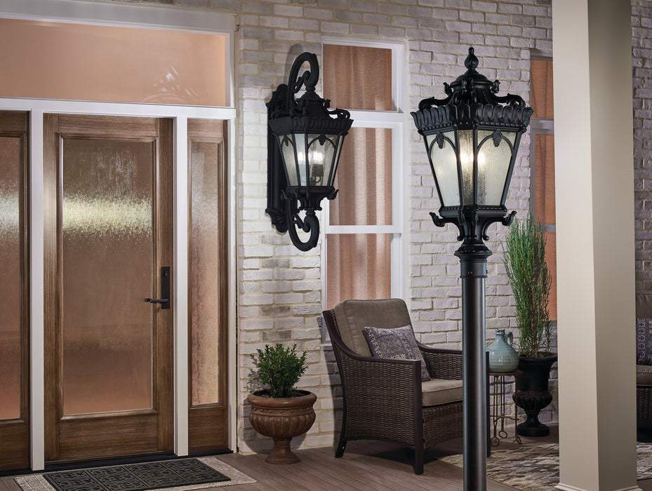Kichler 9559BKT Four Light Outdoor Post Mount, Textured Black