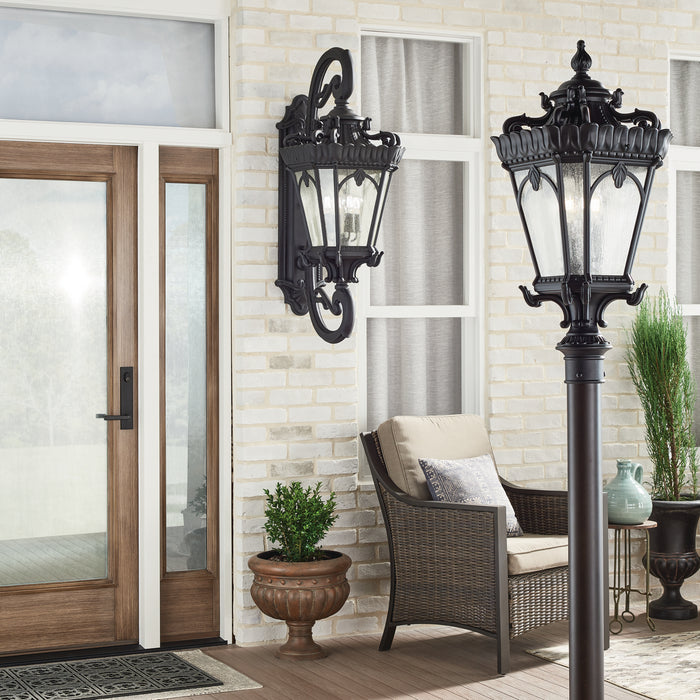 Kichler 9559BKT Four Light Outdoor Post Mount, Textured Black