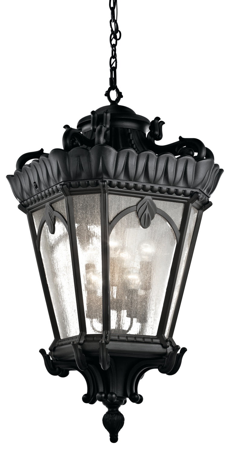 Kichler 9568BKT Eight Light Outdoor Pendant, Textured Black