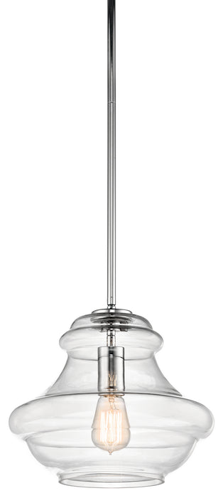 Kichler 42044CH One Light Pendant, Chrome
