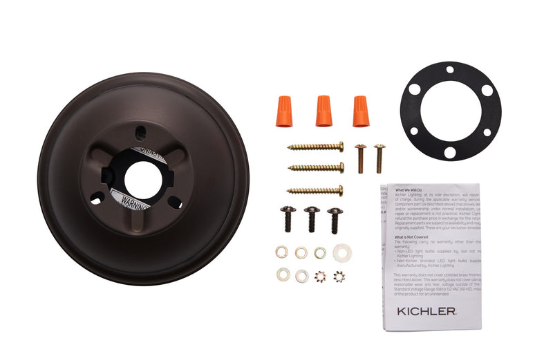 Kichler 337008SNB Flush Mount Kit, Satin Natural Bronze