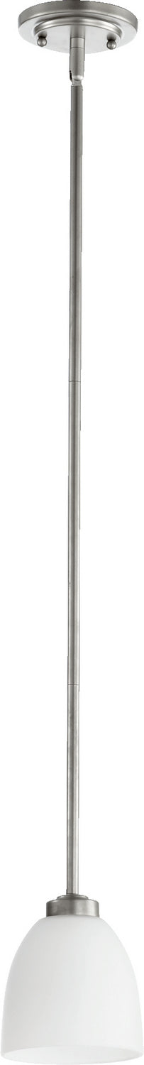 Quorum 3060-64 One Light Pendant, Classic Nickel