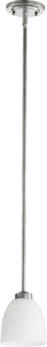 Quorum 3060-64 One Light Pendant, Classic Nickel