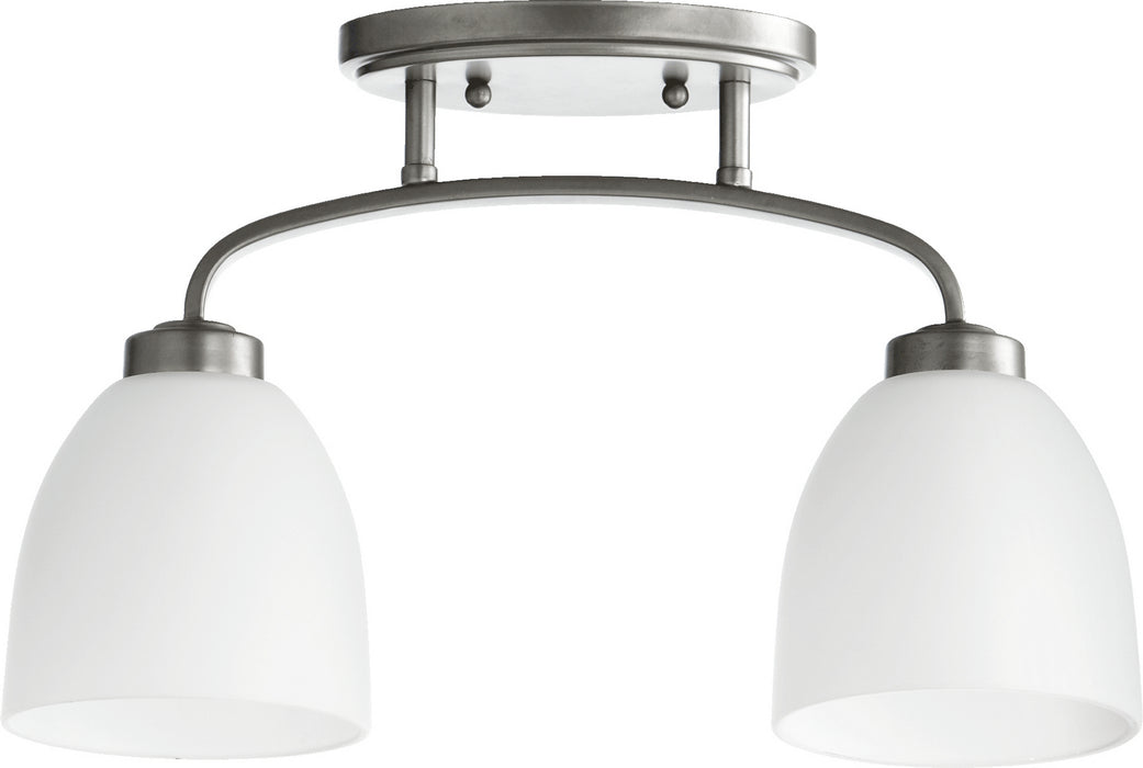 Quorum 3260-2-64 Two Light Ceiling Mount, Classic Nickel