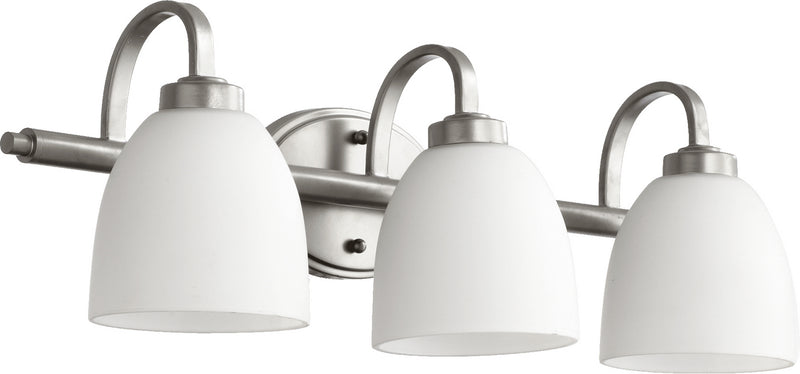 Quorum 5060-3-64 Three Light Vanity, Classic Nickel