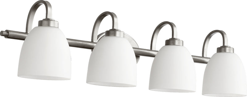 Quorum 5060-4-64 Four Light Vanity, Classic Nickel