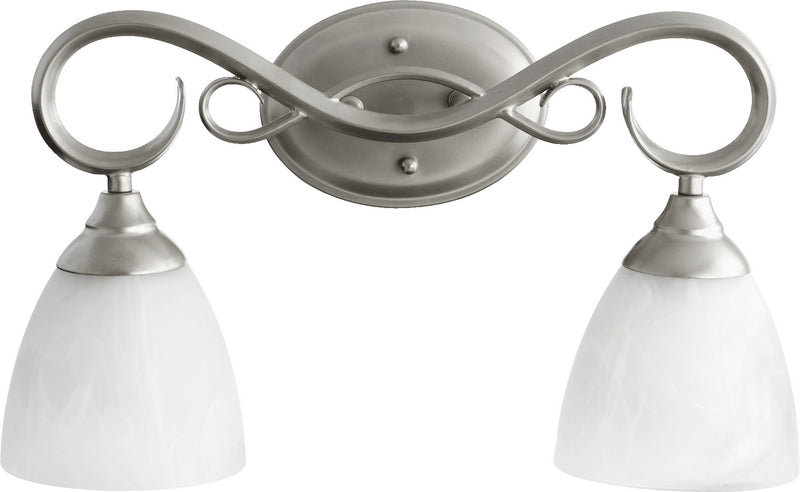 Quorum 5108-2-64 Two Light Vanity, Classic Nickel